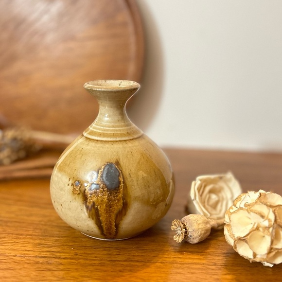 •EUC• Vintage Studio Pottery Onion Vase/Stem Vase/Bud Vase - Picture 7 of 8